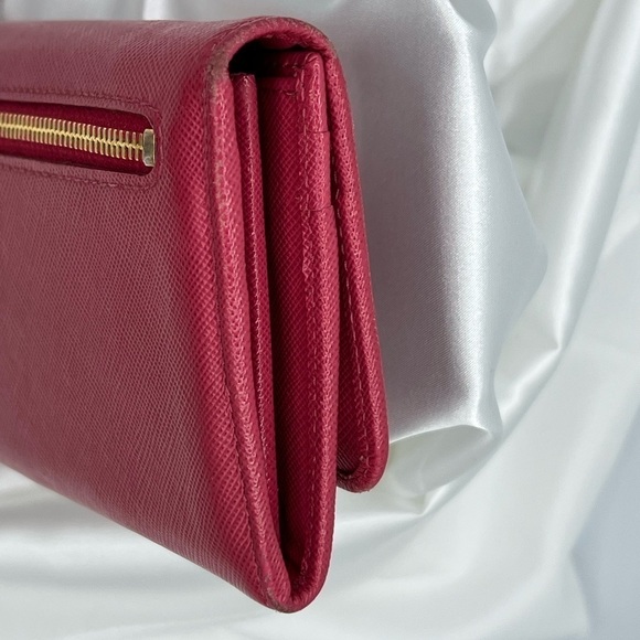 REDUCED! PRADA Saffiano Pink Leather Long Wallet *Full Inclusion* - Picture 7 of 11